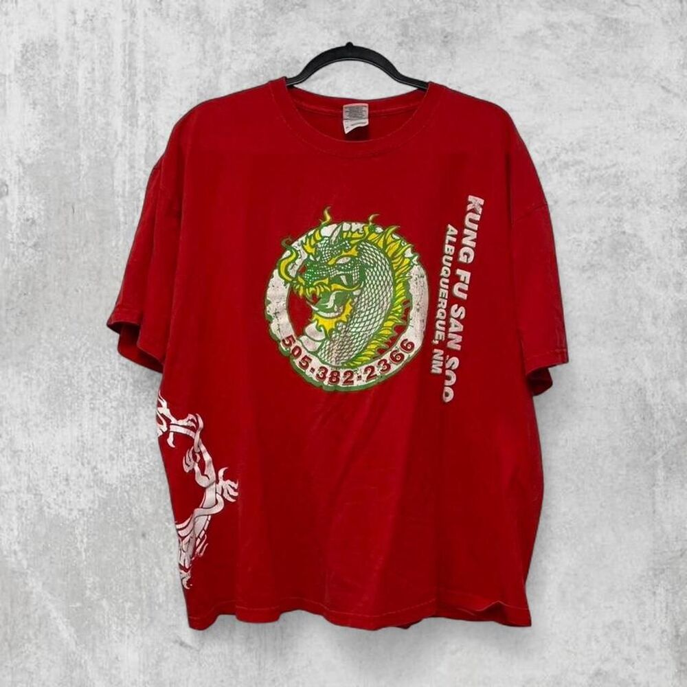 Vintage Kung Fu San Soo Albuquerque Tee | Dragon Graphic | 100% Cotton | XL